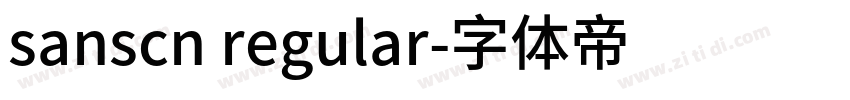 sanscn regular字体转换
